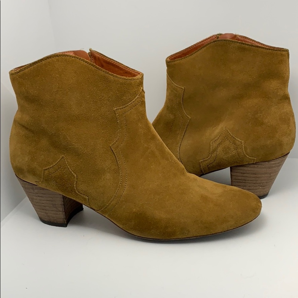 Isabel Marant Dicker Suede Cowboy Booties Size: 41